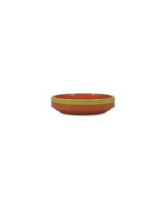 Kom 21x5cm oranje/groen Duo