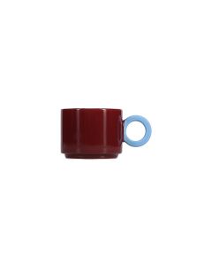 Mug 28cl burgundy pink/light blue Lou