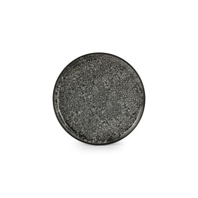 Assiette plate 20cm noir Gravel