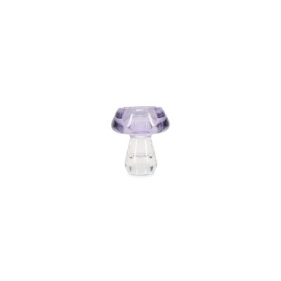 Bougeoir H7,5cm violet Mood - Lot de 2