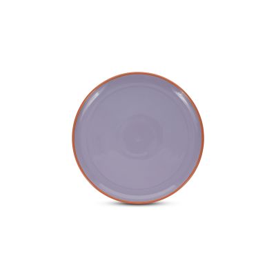Assiette plate 26xH2,5cm violet/orange Duo