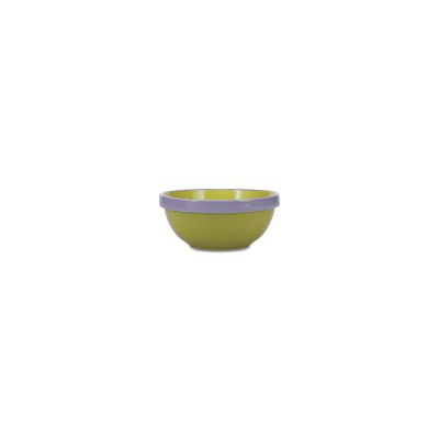 Kom 15,5xH6,5cm groen/paars Duo