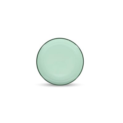 Plat bord 18xH2,5cm green Duo