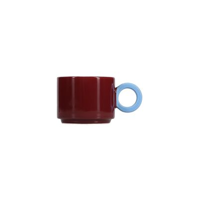 Beker 28cl burgundy pink/light blue Lou