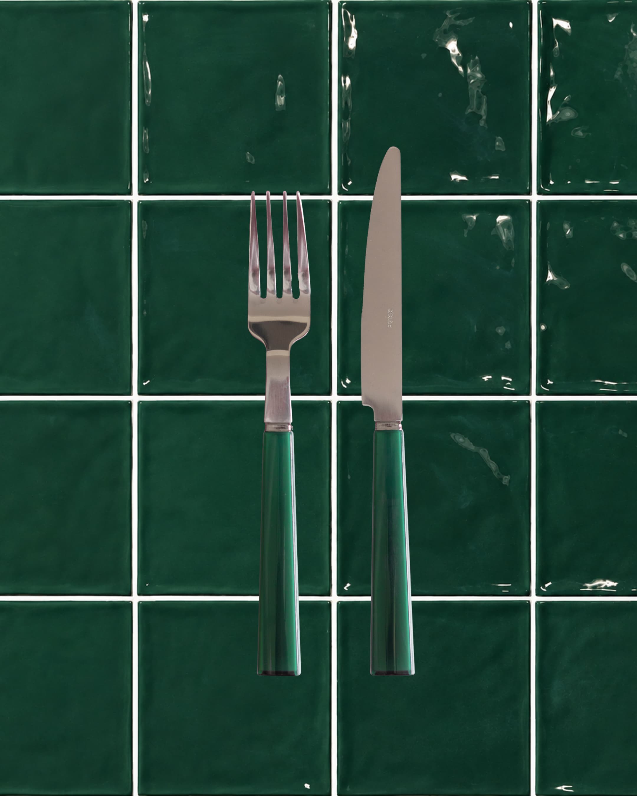 Poppy 16-piece cutlery set, moss green